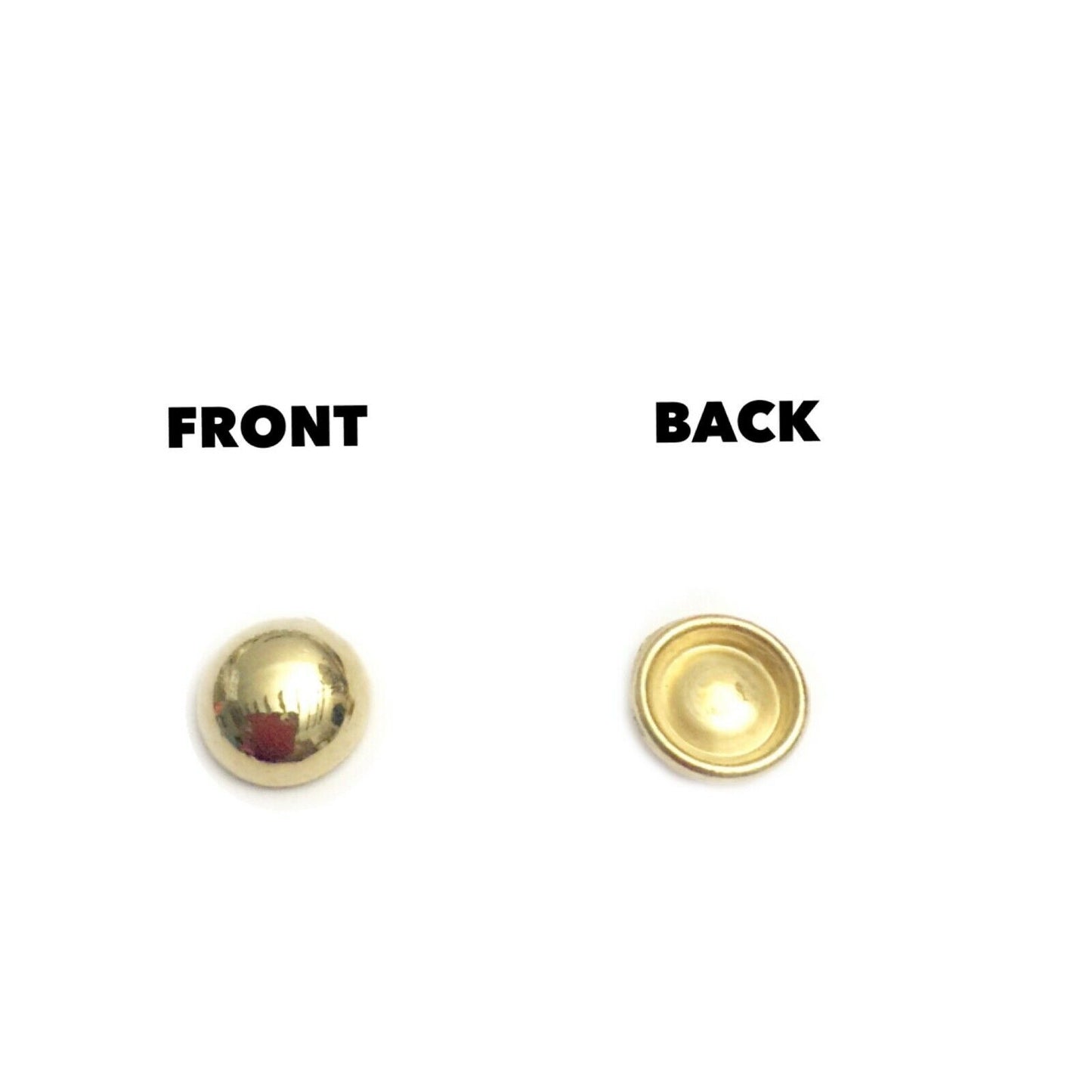 100x Half Pearl 10mm Metallic Flatback Resin Beads - Choose Your Colour