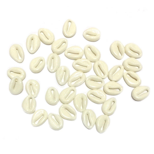 50x/100x Acrylic Cowry Shell Charm Beads