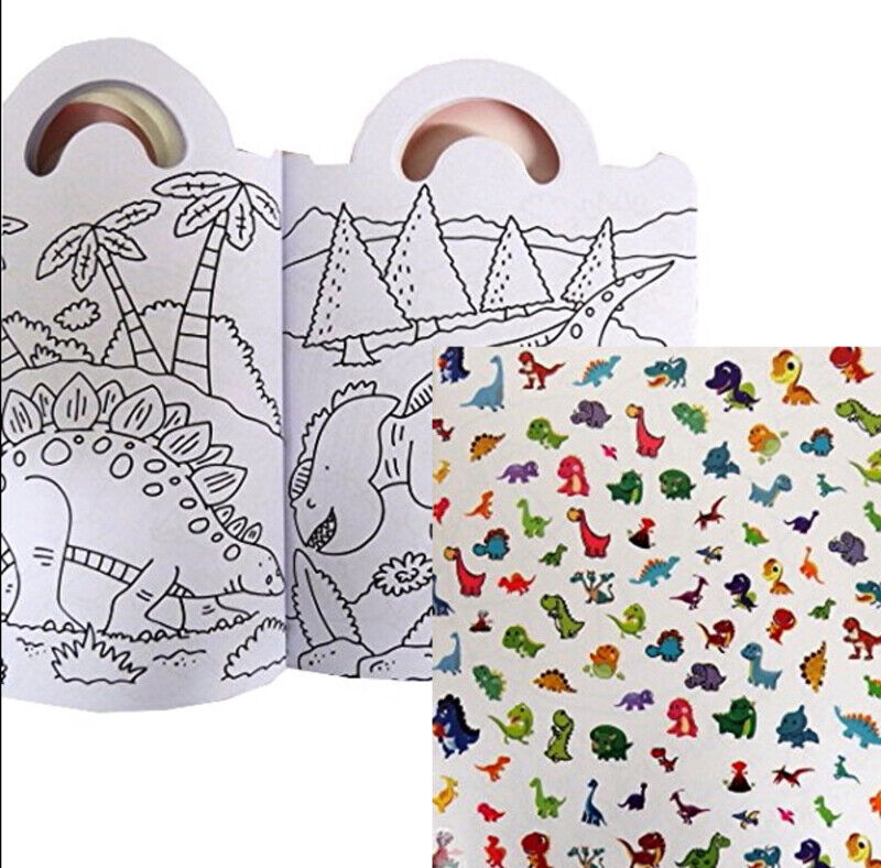 Kids Carry Sticker & Colouring Book - 2 Theme to Choose