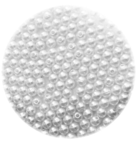 200x Acrylic 6mm Faux Pearl Beads - Choose Your Colour