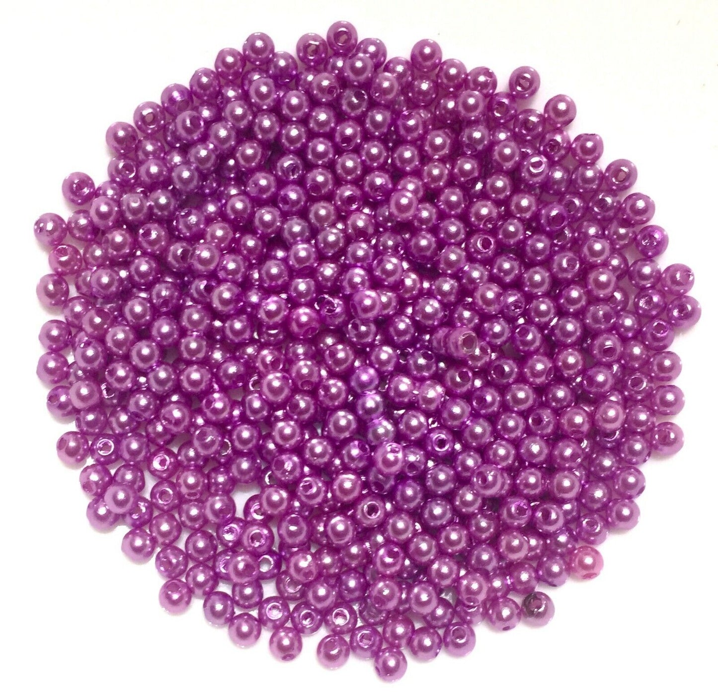 500x Acrylic 4mm Pearl Beads for Jewellery Making - Pick Your Colour