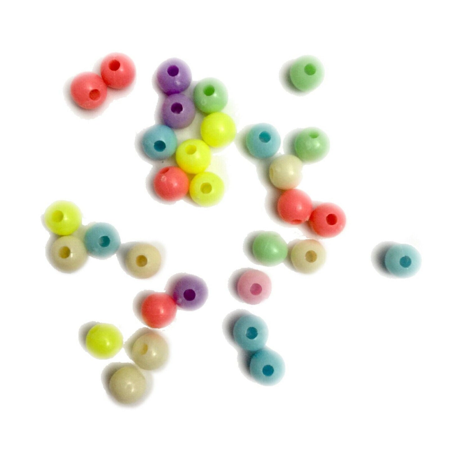 100/200 Candy Bubblegum Coloured 6mm or 8mm Acrylic Beads