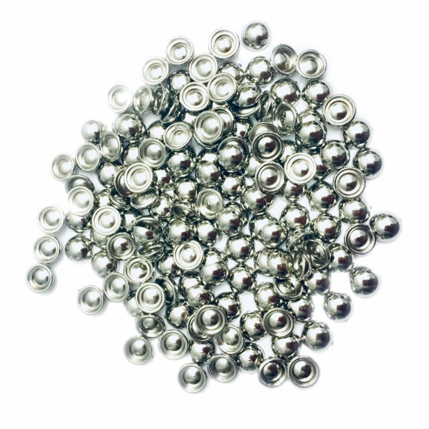 100x Half Pearl 10mm Metallic Flatback Resin Beads - Choose Your Colour