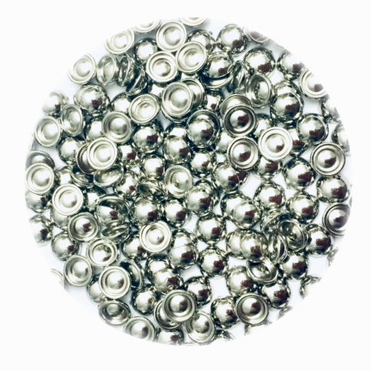 100x Half Pearl 10mm Metallic Flatback Resin Beads - Choose Your Colour
