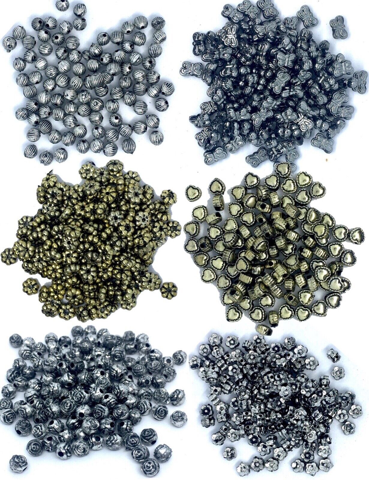150x  Antique Tibetan Style 5/6mm Acrylic Spacer Beads - Choose Your Design