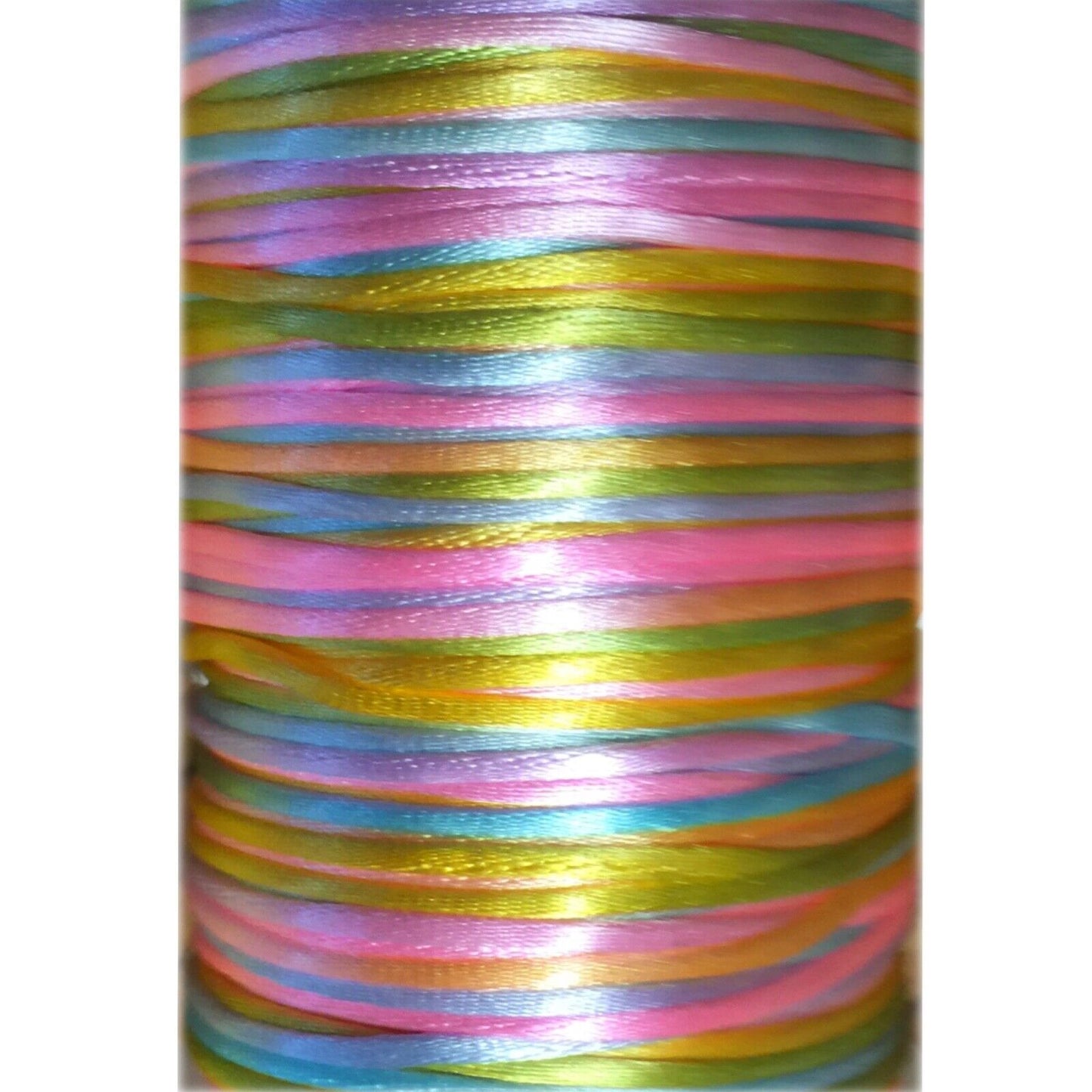 10 Yards Macrame 2mm Shamballa Braided Polyester Nylon Cord - Pick your colour