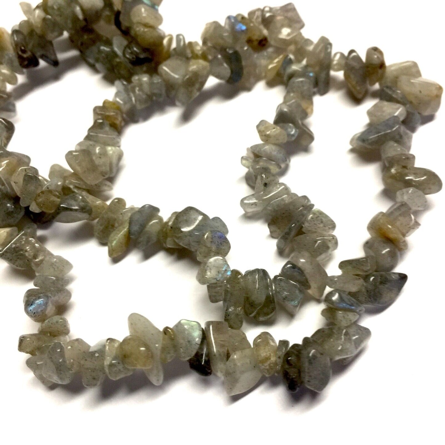 1x Strand 35cm Long Natural Stone Gemstone Chakra Crystal Chips Nugget with Hole