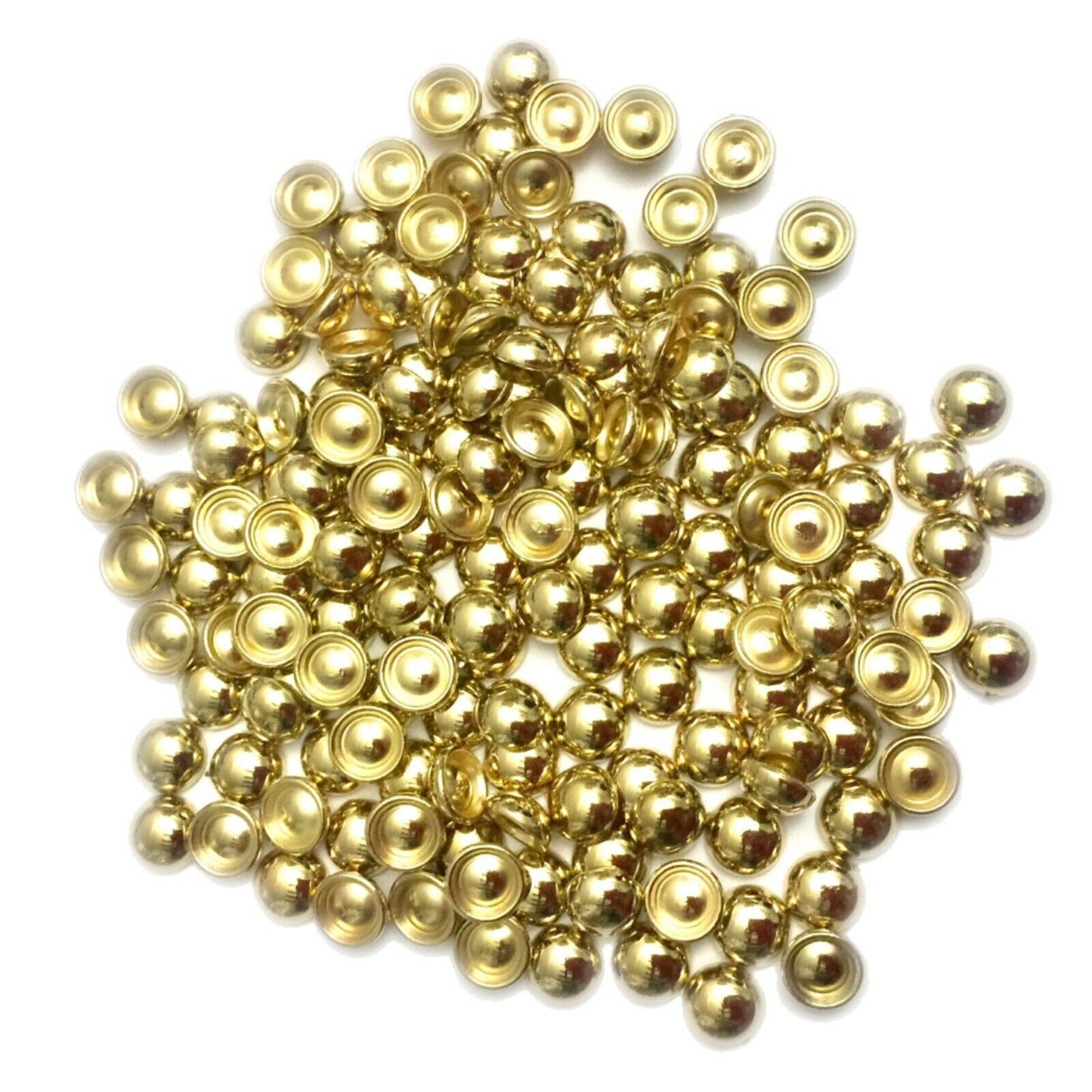 100x Half Pearl 10mm Metallic Flatback Resin Beads - Choose Your Colour