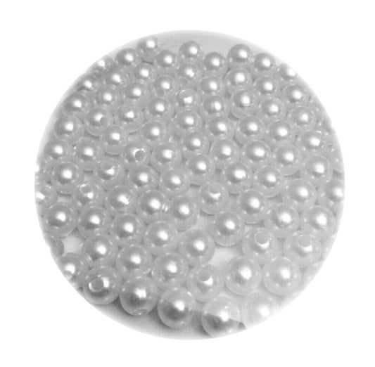 100x Acrylic 8mm Faux Pearl Beads - Choose Your Colour