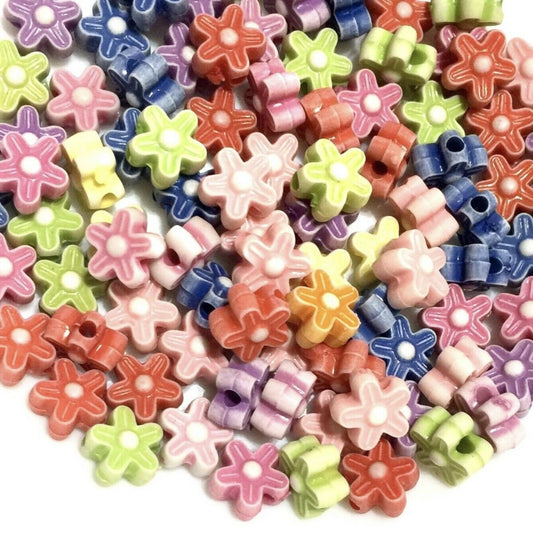 100 pcs Flowers and Butterfly Acrylic Charm and Beads - Pick Your Design