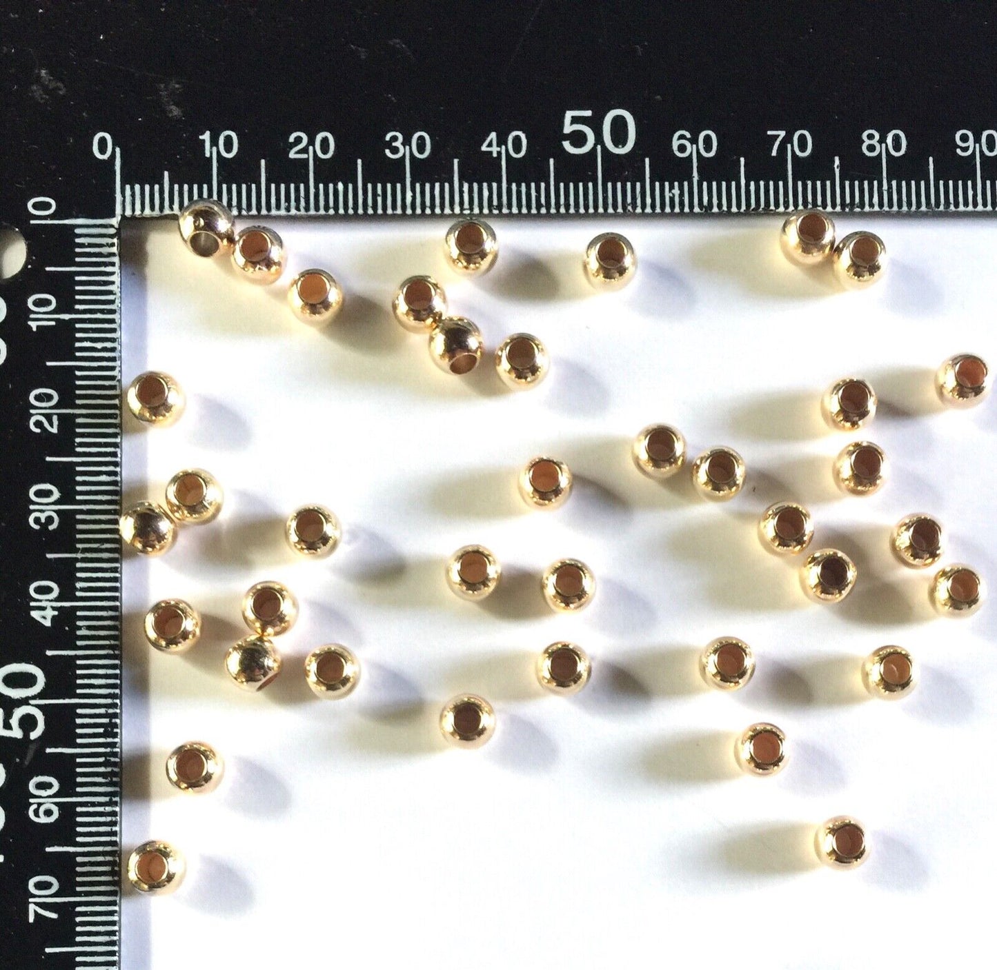 150x Large Hole 6mm Metallic Acrylic Spacer Beads for Jewellery Making