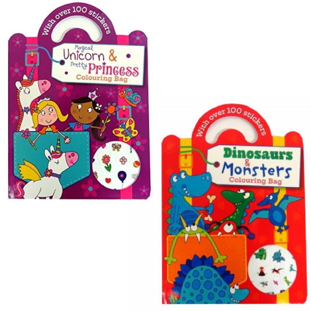Kids Carry Sticker & Colouring Book - 2 Theme to Choose