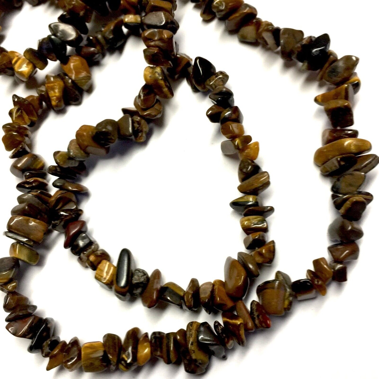 1x Strand 35cm Long Natural Stone Gemstone Chakra Crystal Chips Nugget with Hole