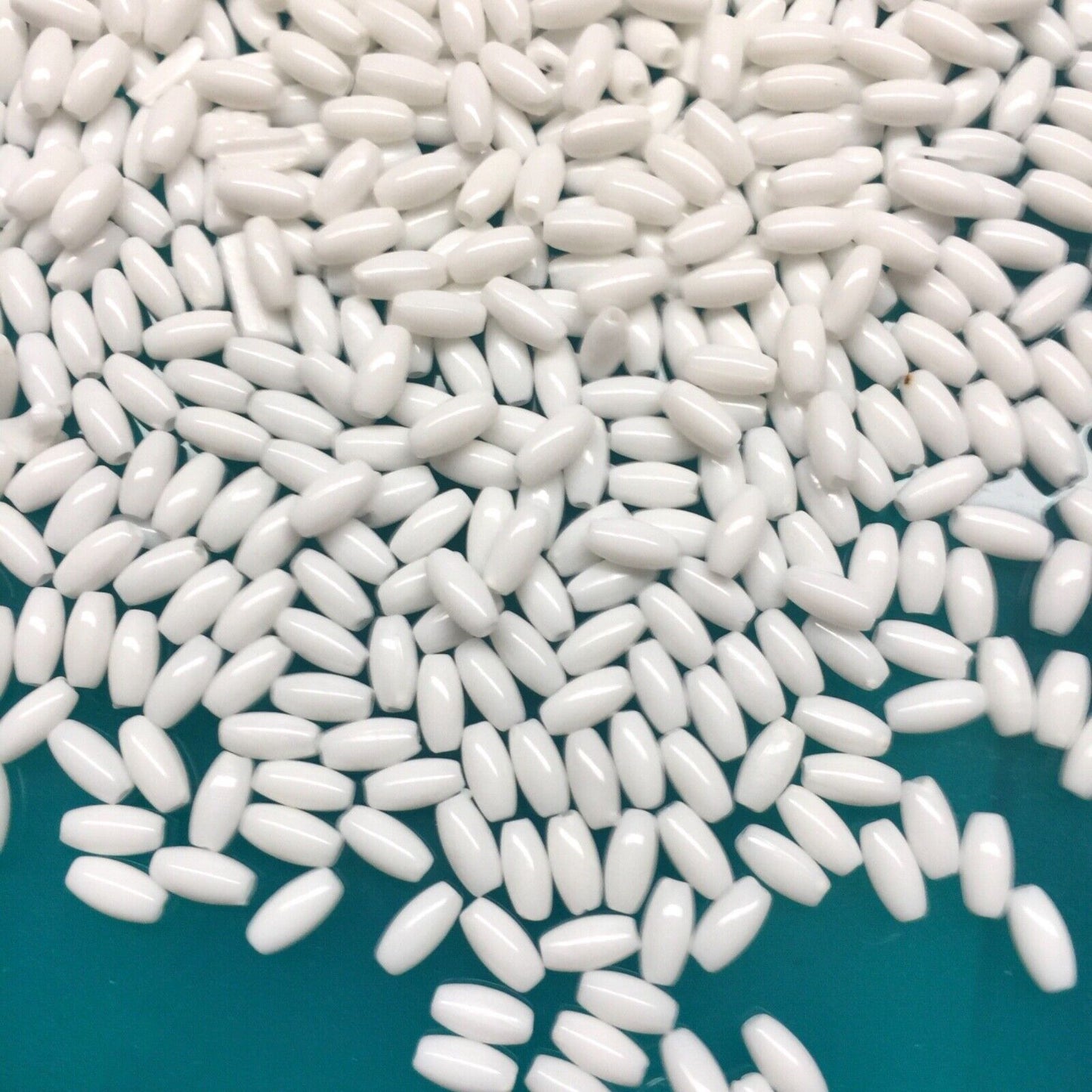 500 pcs Small Rice Pearl 6mmx3mm Acrylic Beads for Jewellery and Sewing Craft