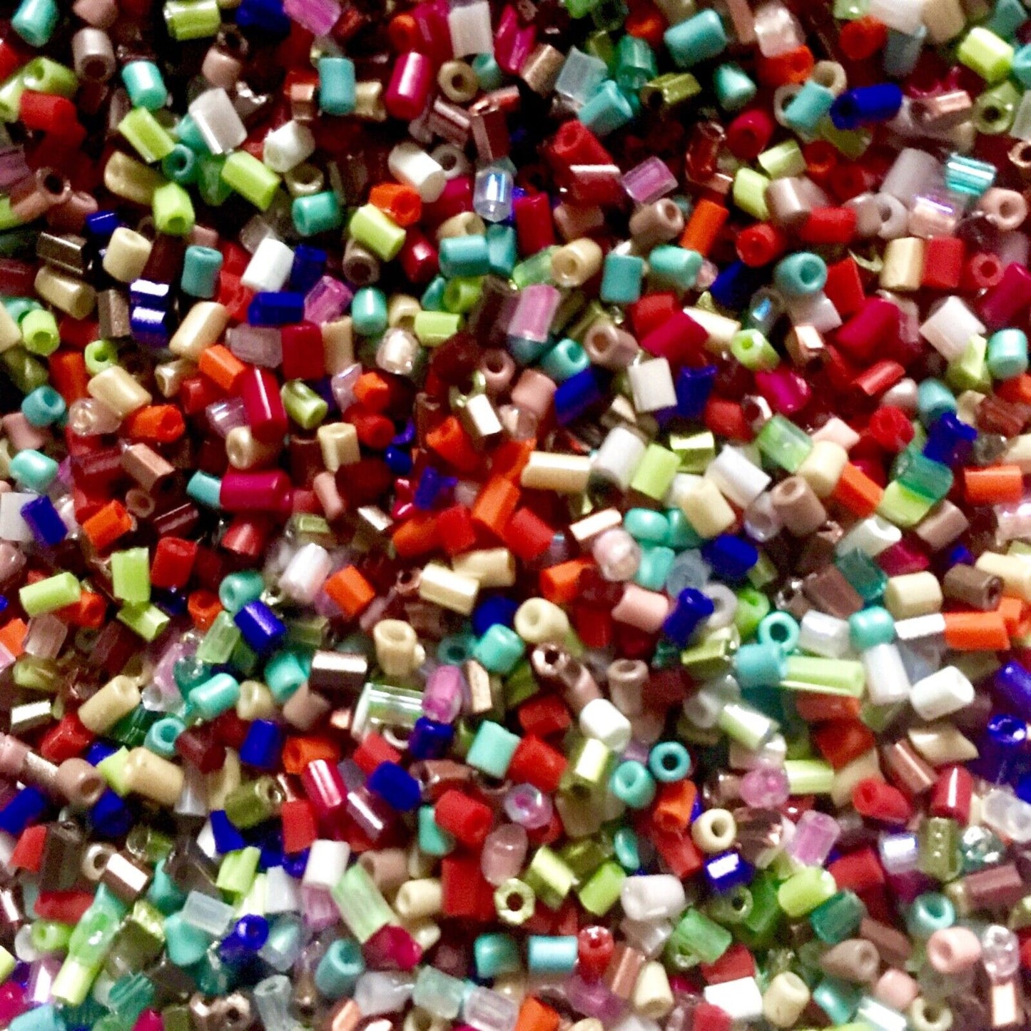 3000+ Bugle 2.5x2.0mm Glass Seed Tube Beads  - Choose Your Colour