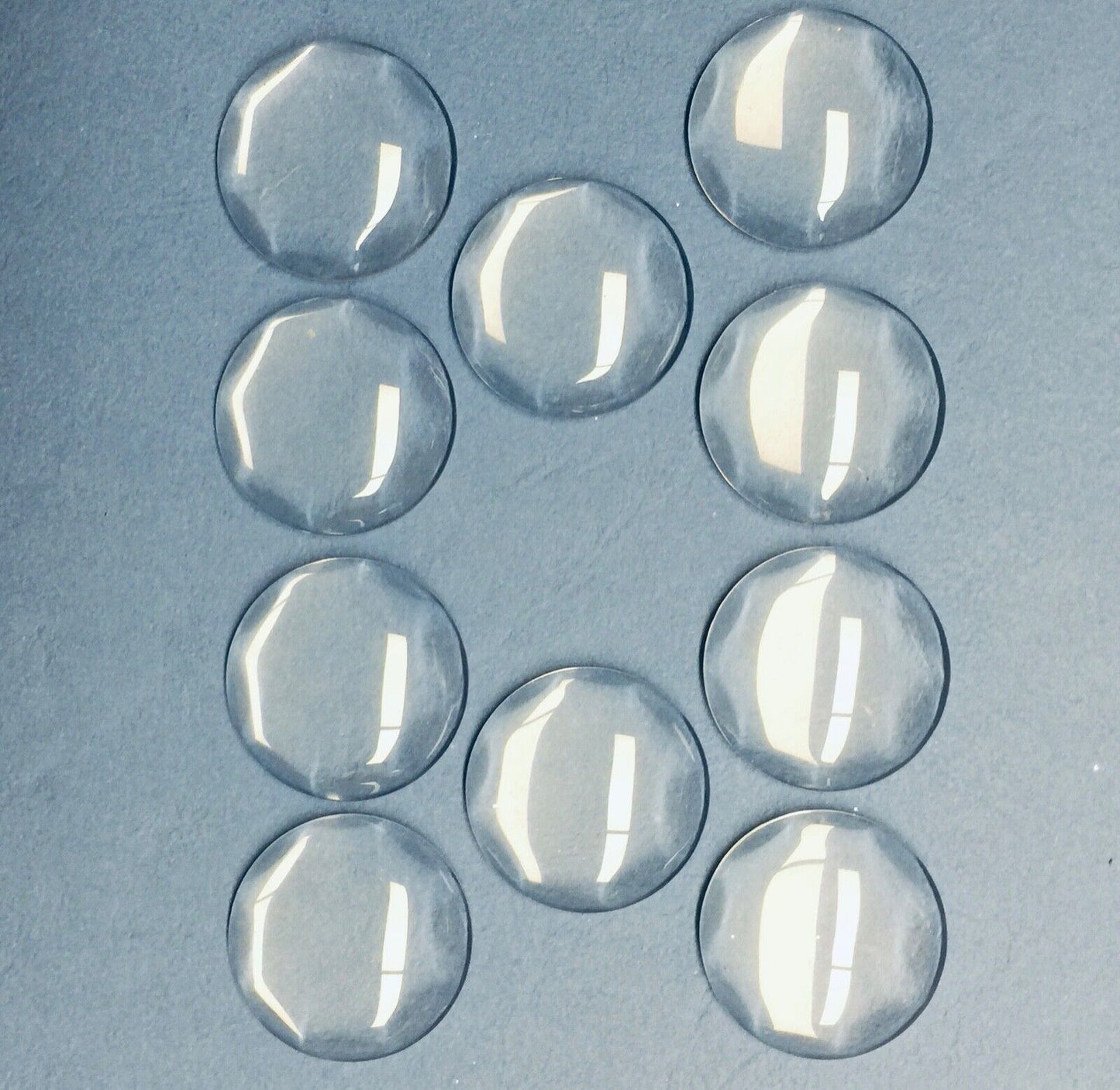 5x/10x/15x Clear Glass Flat Cabochon for Jewellery Making - Round, Heart or Oval