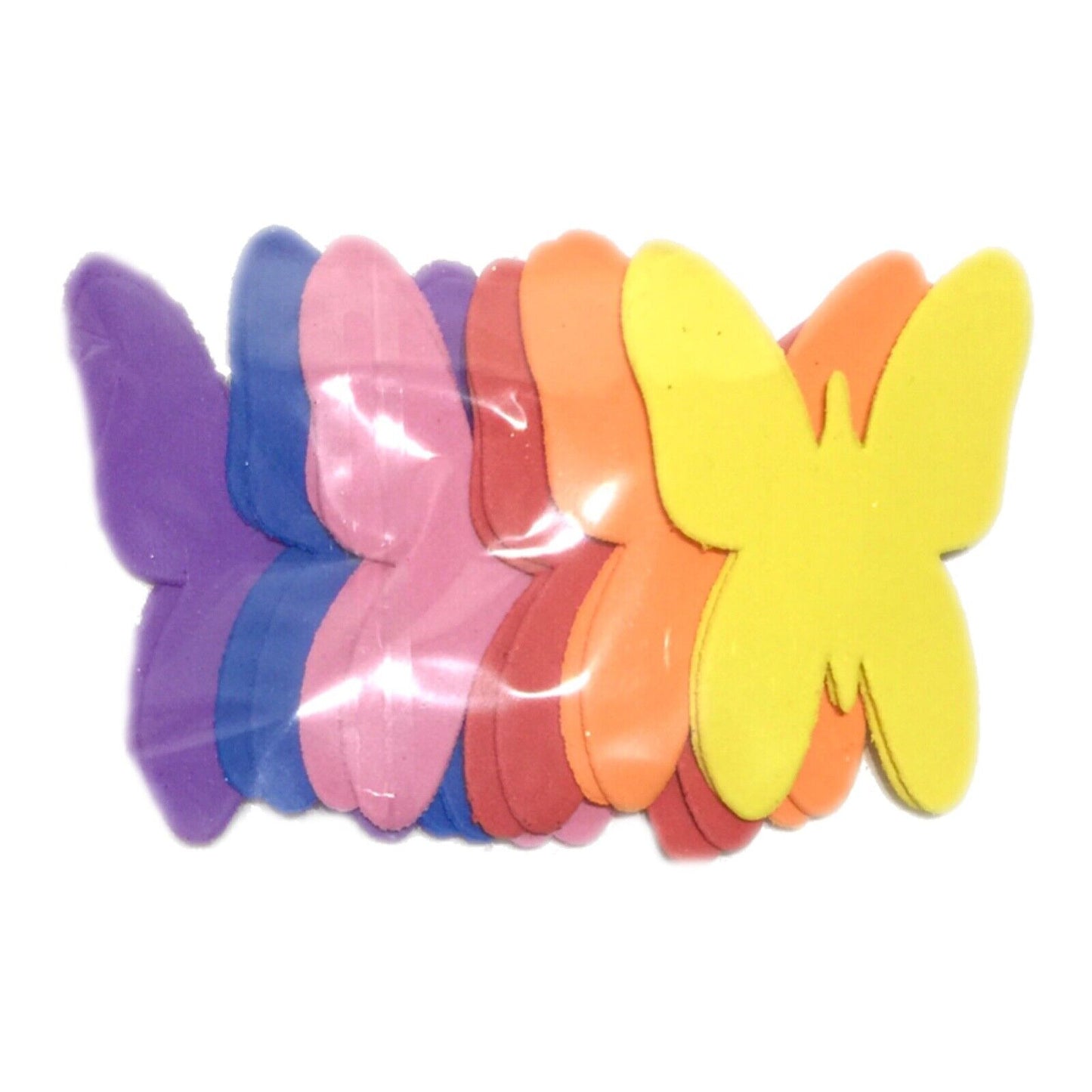 12x Multicolour Foam or Felt Shapes - Unicorn, Butterfly, Heart or Flowers