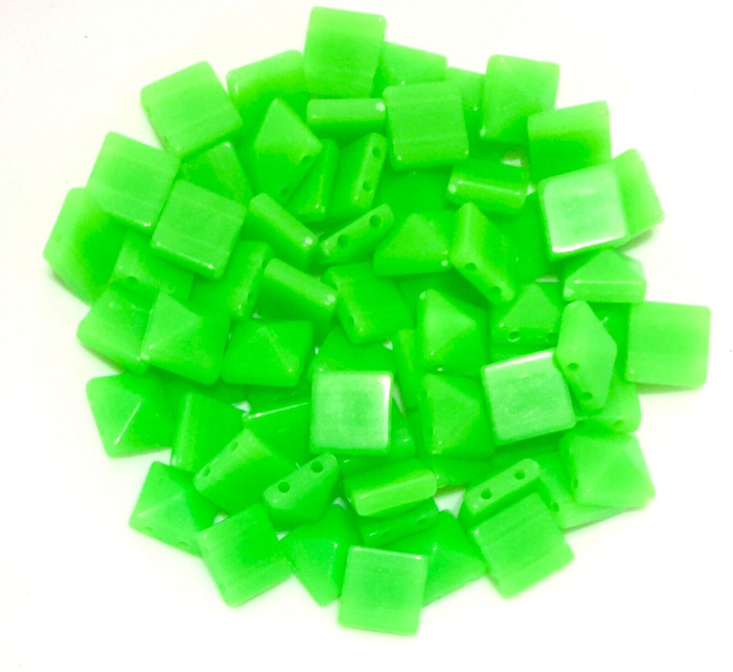 100x Pyramid 10x10mm 2 Hole Flat Back Acrylic Beads for Crafting -Pick Ur Colour