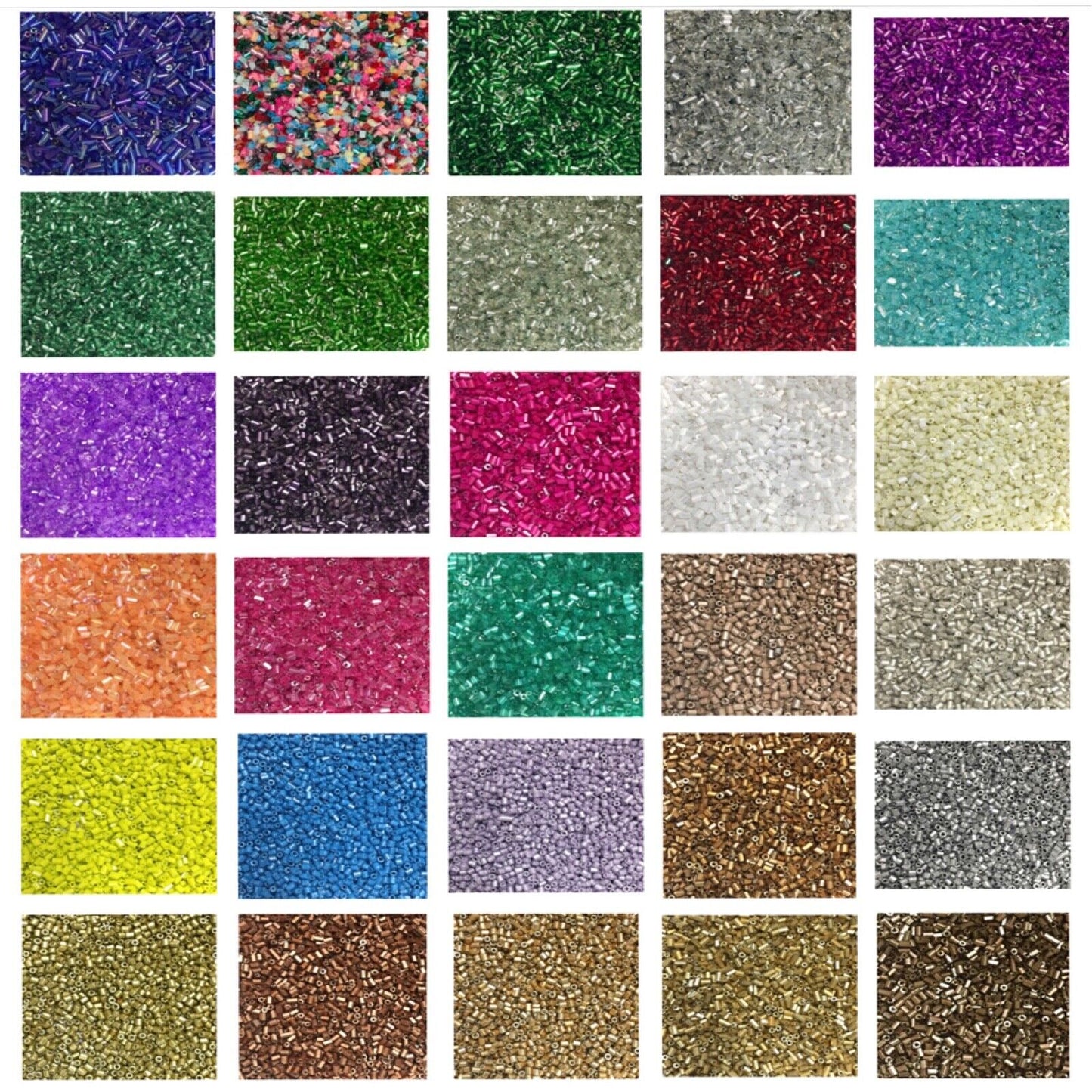 3000+ Bugle 2.5x2.0mm Glass Seed Tube Beads  - Choose Your Colour