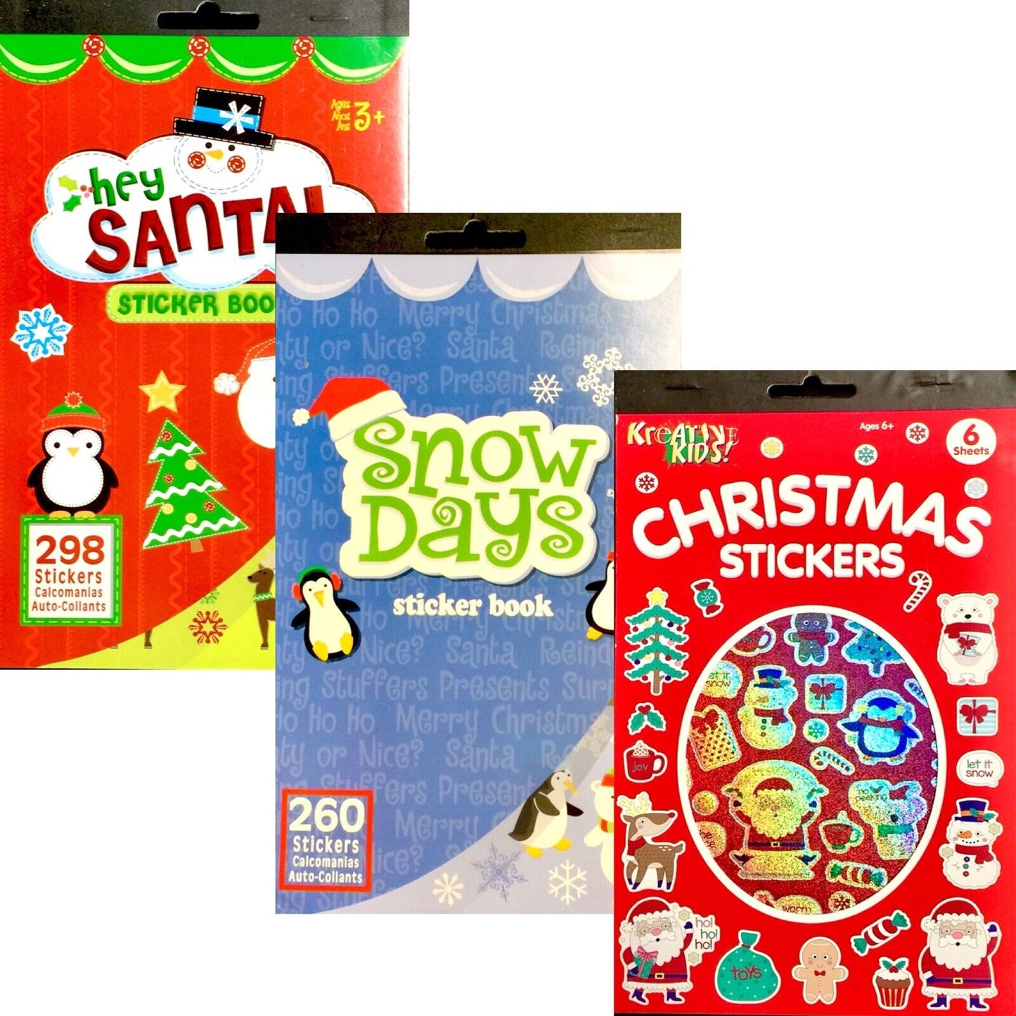1 Pad Christmas Holiday Die-Cut Sticker Book - Choose Your Design