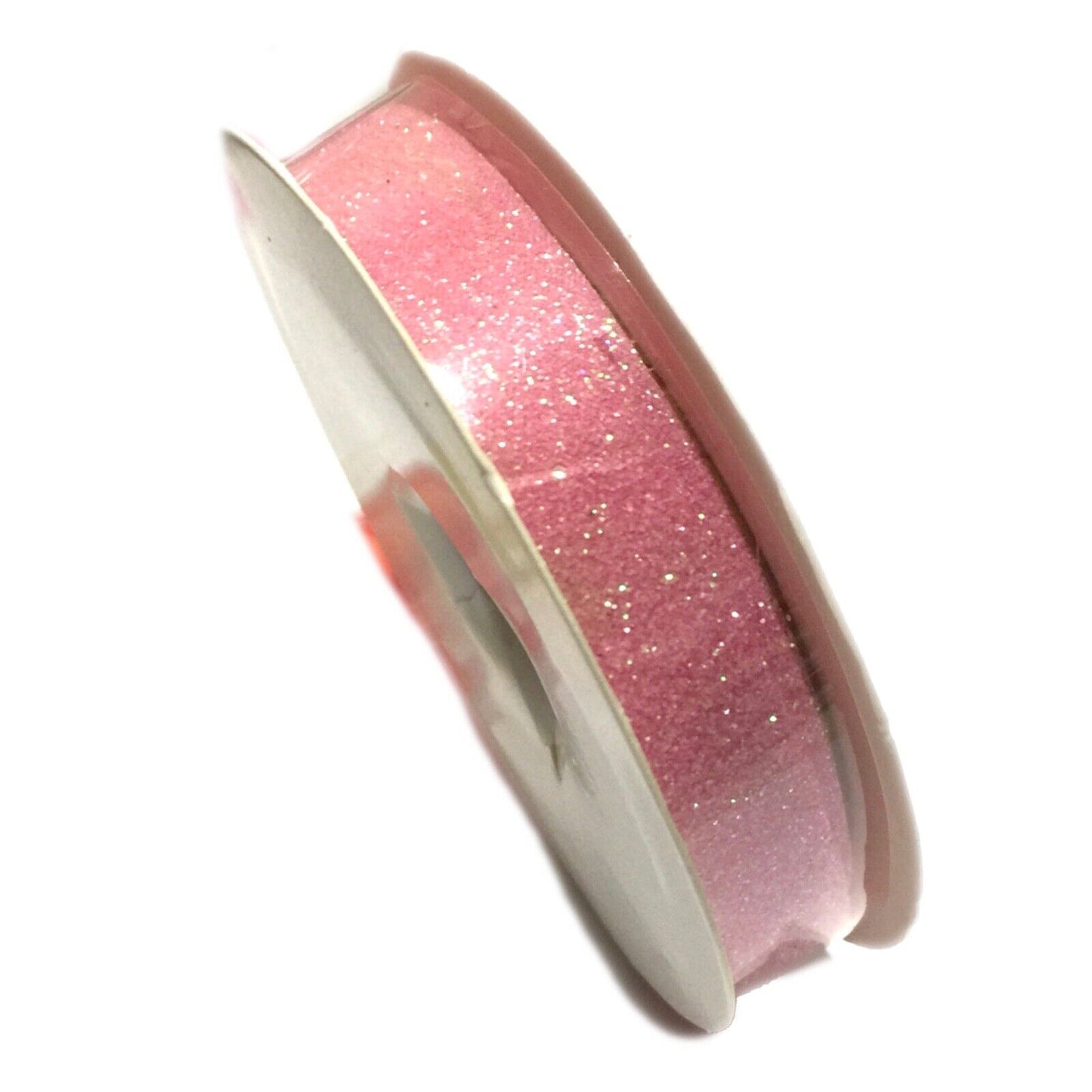2x 10mm Glitter Craft Ribbon 3yds per roll - Pick Your Colour