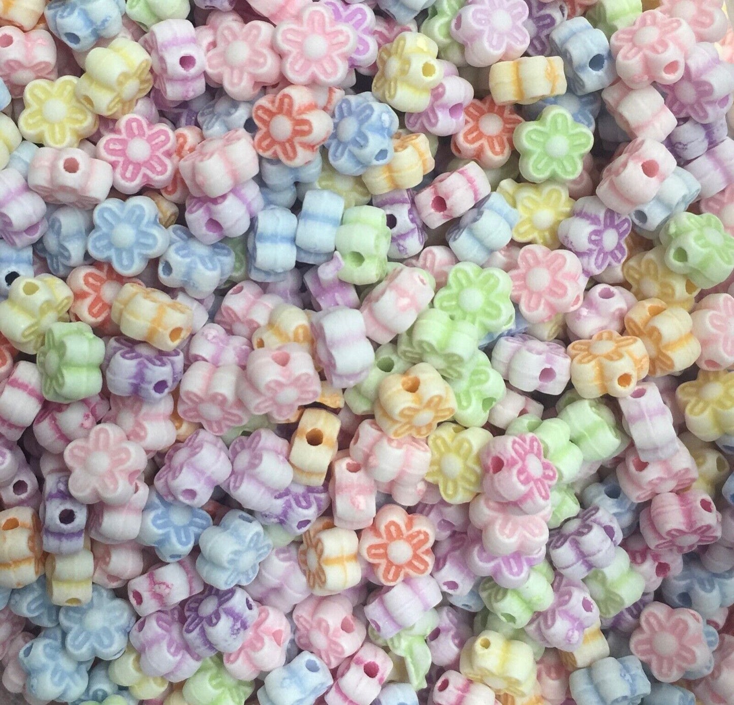 150x Flower Acrylic Beads - Pick Your Style