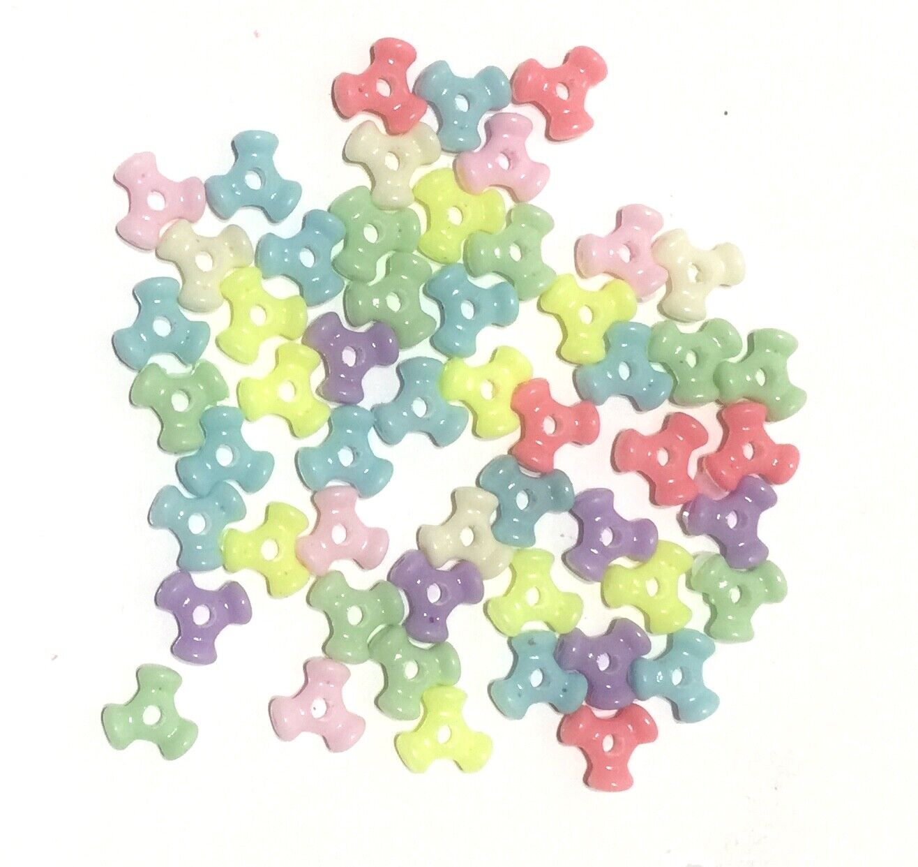 200x Mix Colour 10mm Tri-Beads for Jewellery Craft Making - Choose Your Colour