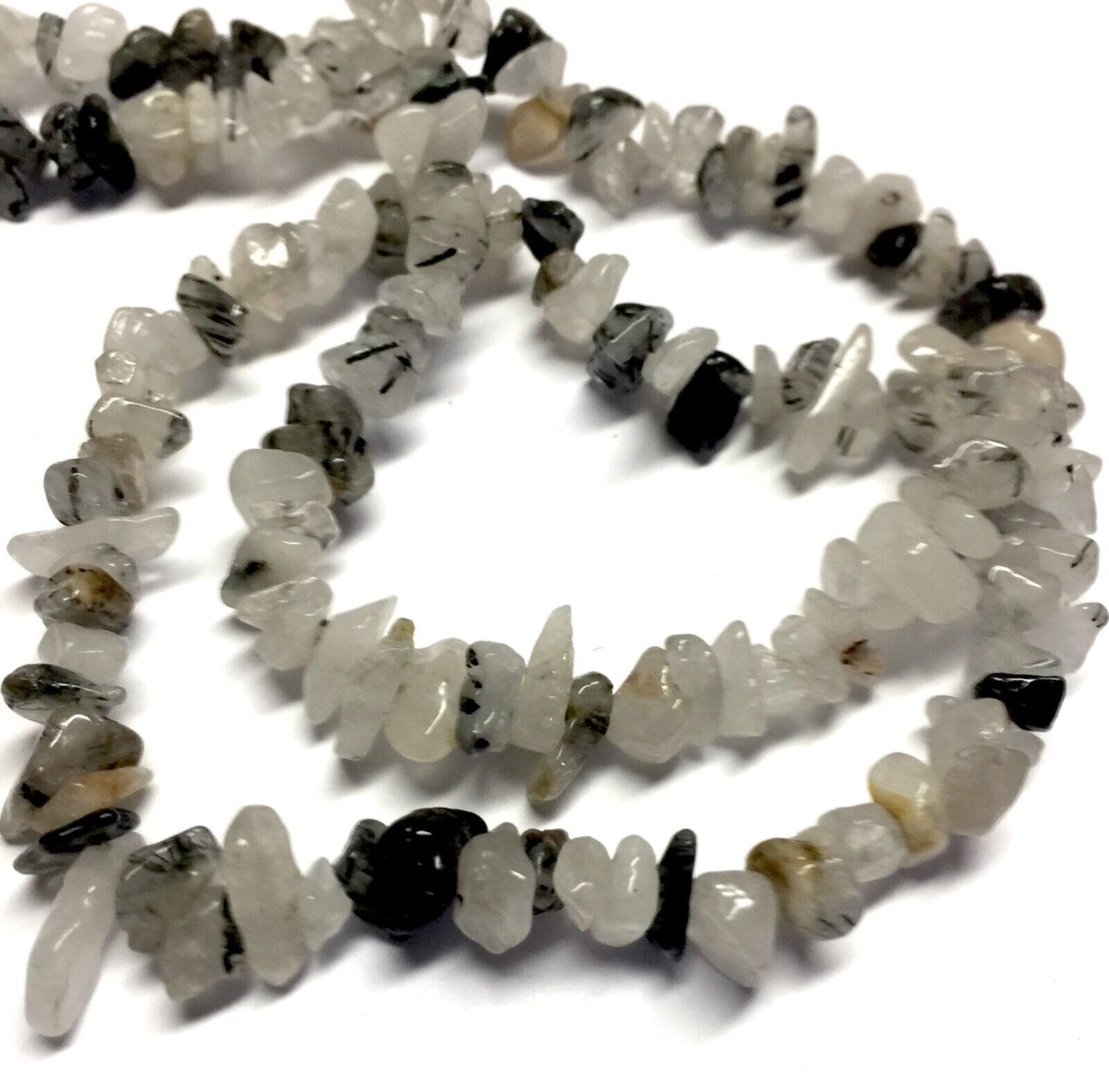 1x Strand 35cm Long Natural Stone Gemstone Chakra Crystal Chips Nugget with Hole
