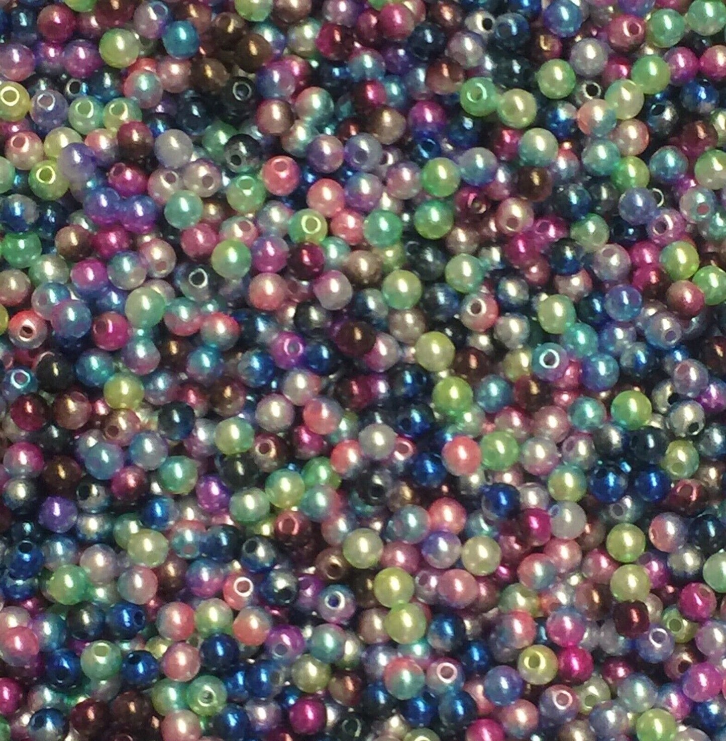500x Acrylic 4mm Pearl Beads for Jewellery Making - Pick Your Colour