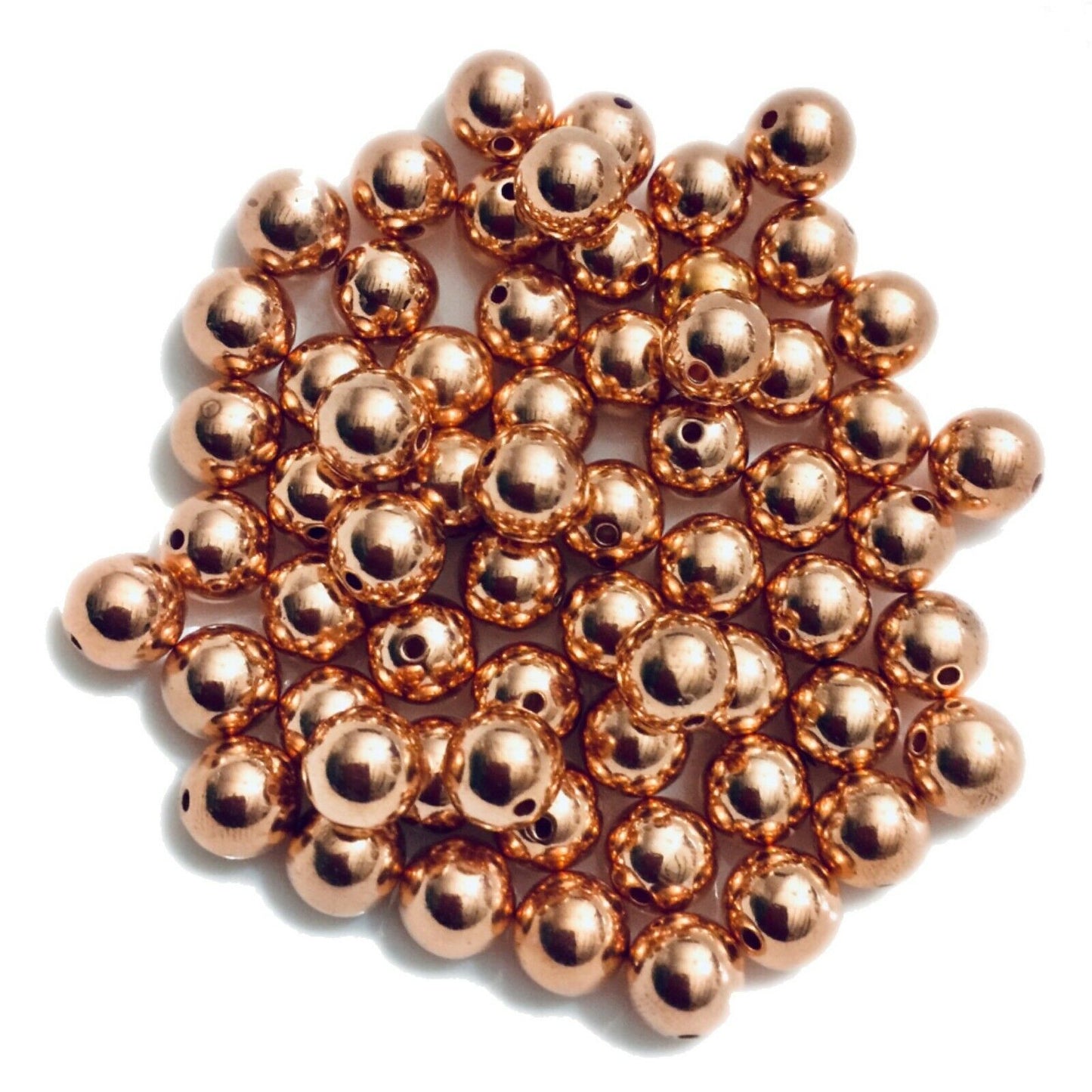 50x Golden10mm Spacer Acrylic Beads