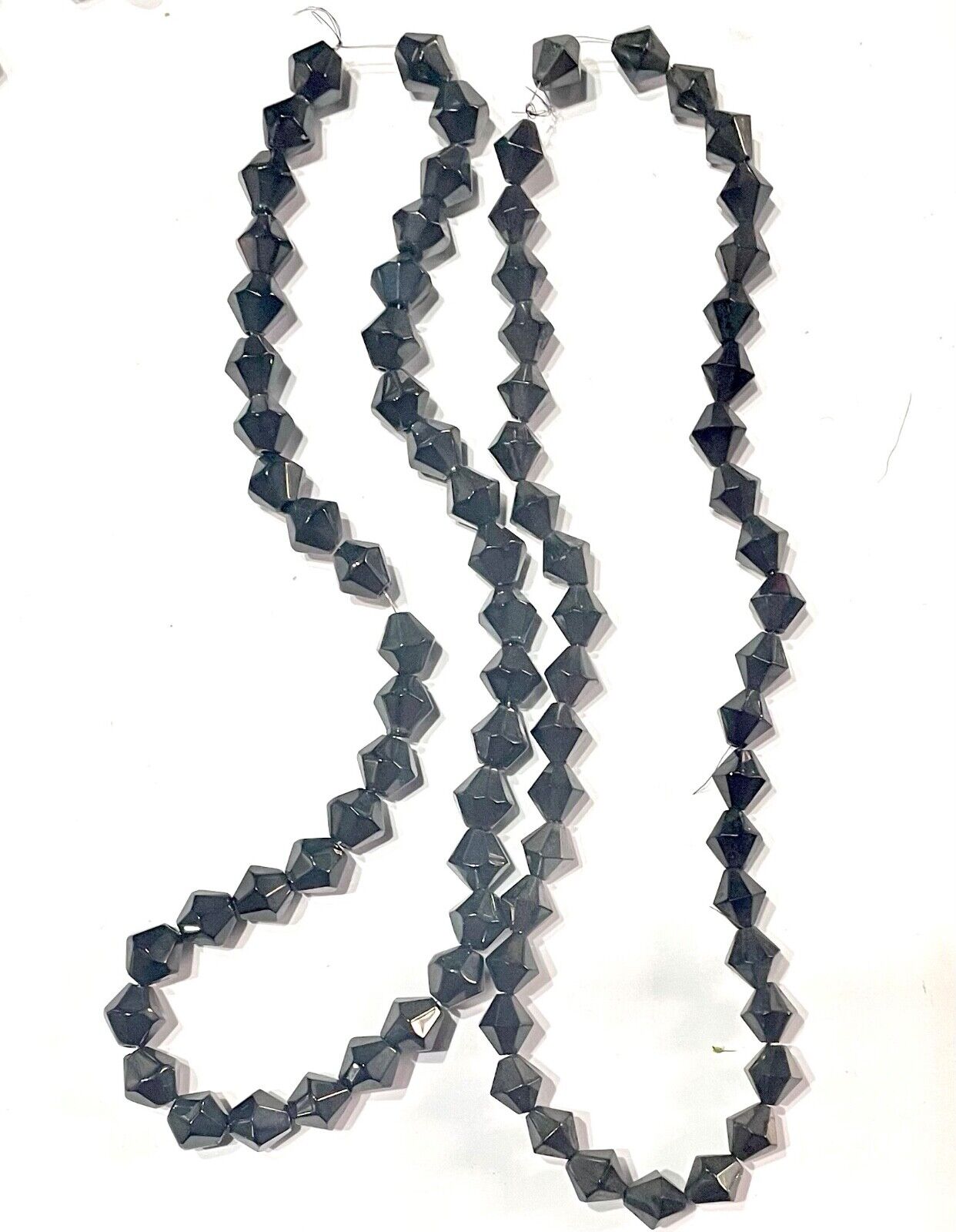 2x Strand Black Bicone 8mm Glass Beads for Jewellery Making