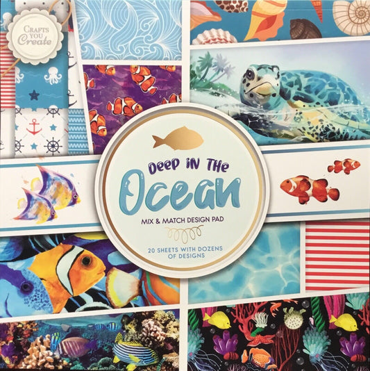 Deep in the Ocean Mix & Match 20 page Design Pad for Paper Craft - 30cm x 30cm