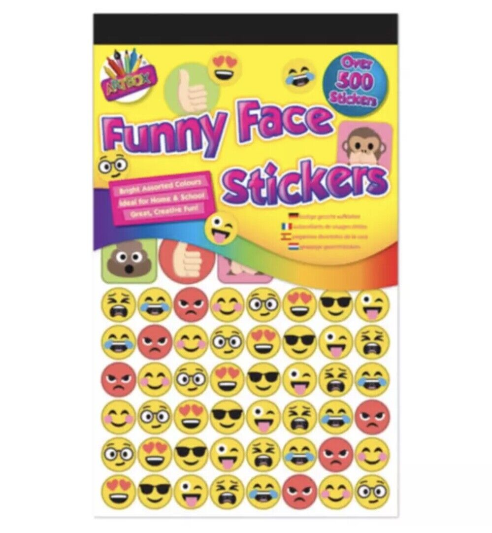 500x Funny Face Die Cut Stickers for
