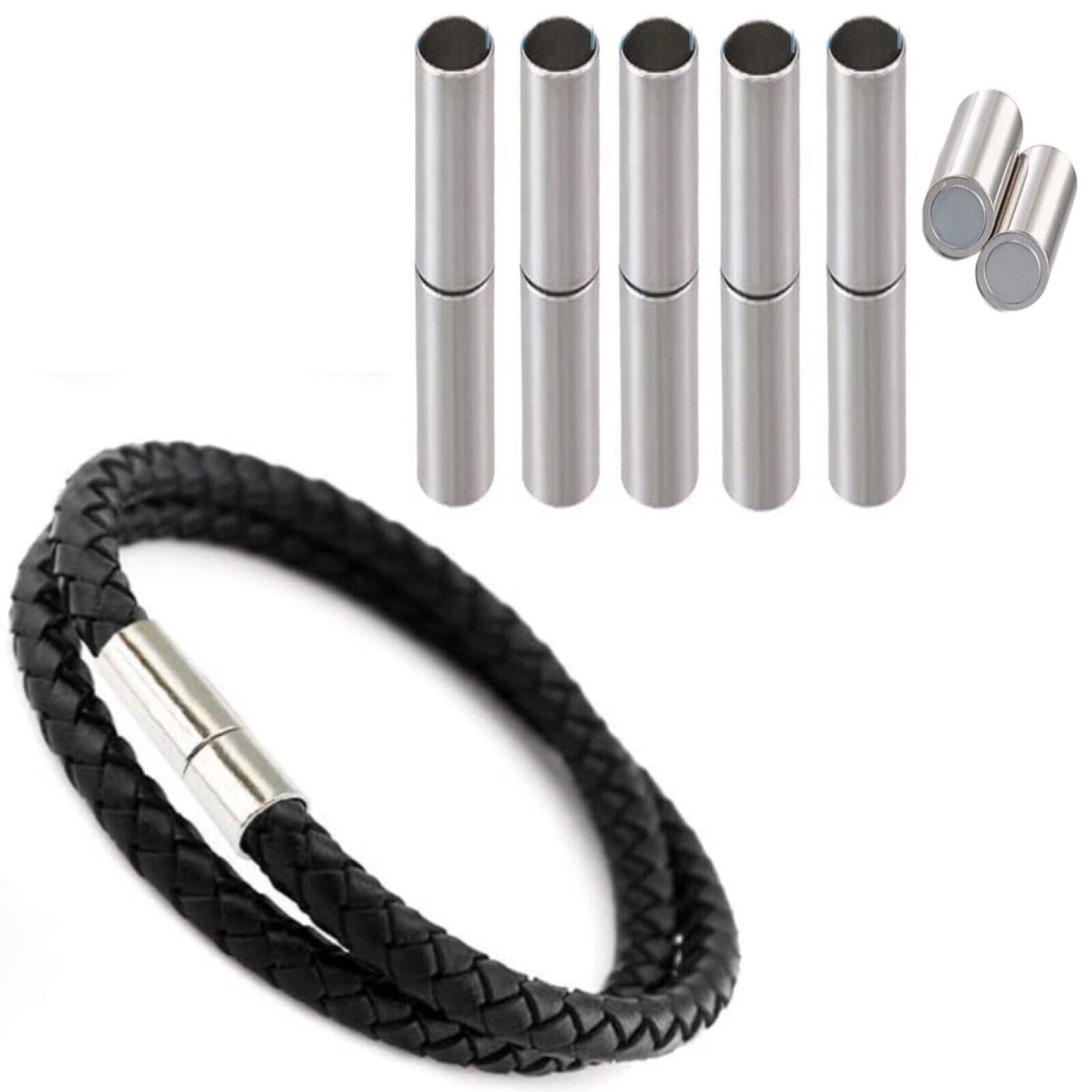 5pcs  Stainless Steel Magnetic Bracelet Connector 20mm x 4mm