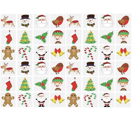 36x Henbrandt Christmas Temporary Tattoos for Christmas Stockings Party Fillers