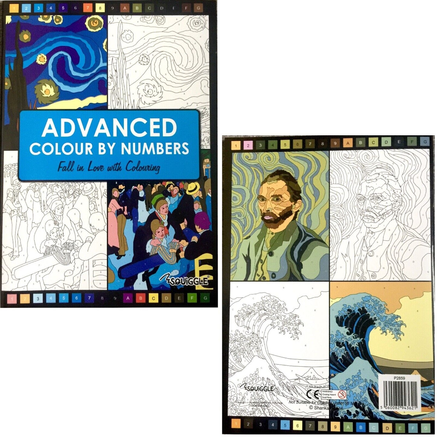 1x Advanced Colour by Numbers for Adults