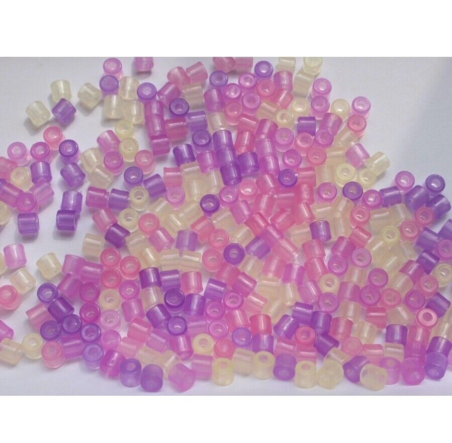 200x Colour Changing UV Magic Barrel Beads 6mmx5mm