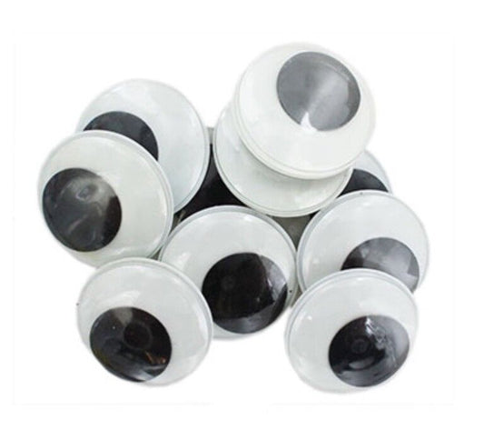 12x Medium Size 20mm Self Adhesive Wiggly Googly Eyes