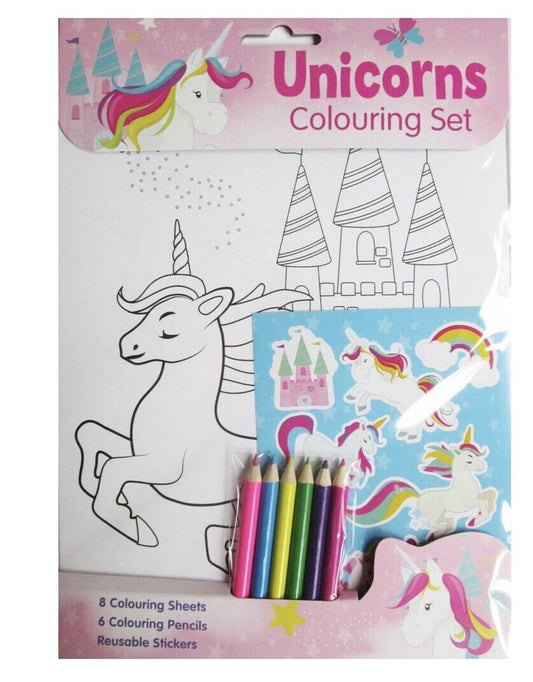 1x Set Unicorn Colouring Book with free 6x Colouring Pencil