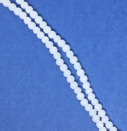 1 strand Cloudy White 4mm Resin Beads (About 196 pcs)
