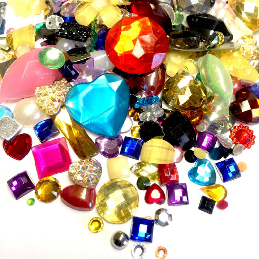 50g Loads of Mix Colours Mix Sizes Rhinestone Cabochons for Crafting
