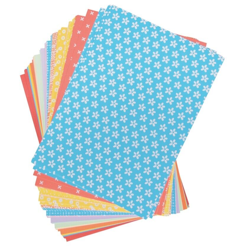 20x Sheet A4 Multi Coloured Multi Patterned 220 gsm Card Stock for Card Making