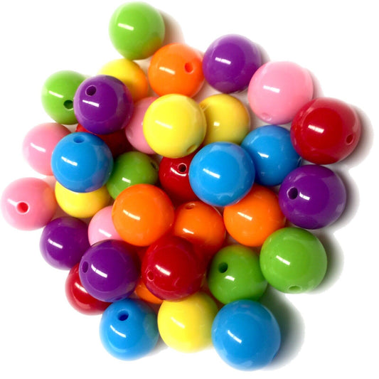 15x Solid Chunky Large 14mm GumBall Candy Bubble Gum Acrylic Beads