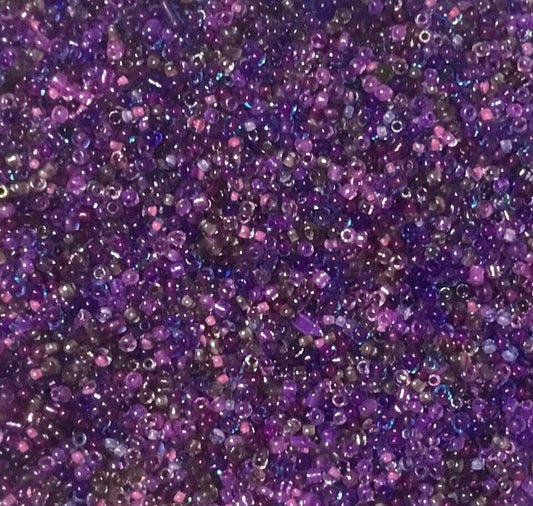 3000+ Purple & Lilacs Colour Hues 2mm-2.5mm Glass Seed Beads