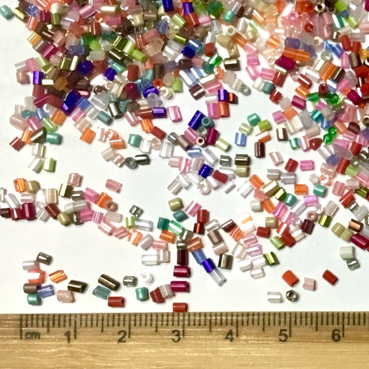 3000+ Multicolour 2mm-3mm Tiny Mini Tube Tubular Glass Seed Beads