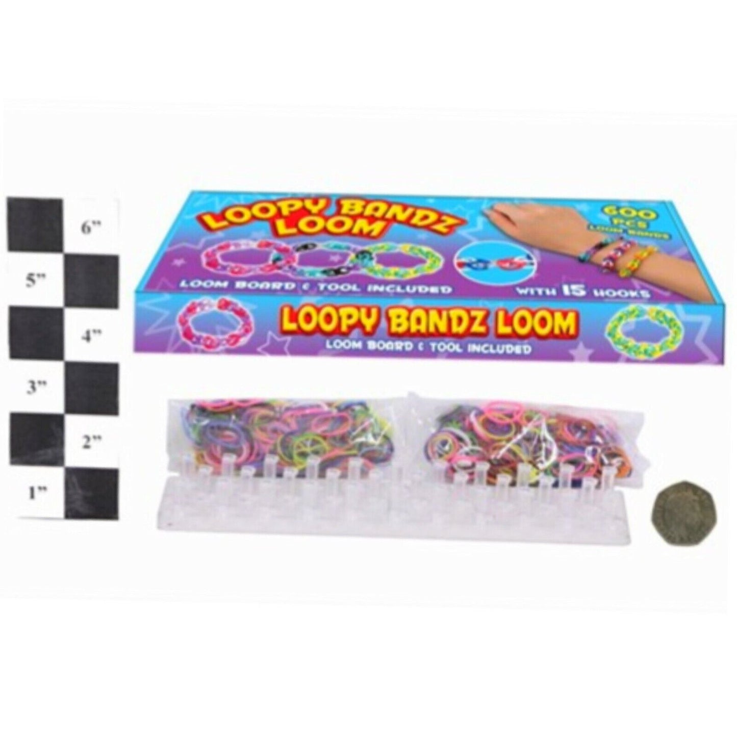 1200x Loopy Loom Bandz Complete DIY Kit with Magic Colour Changing Pony Beads