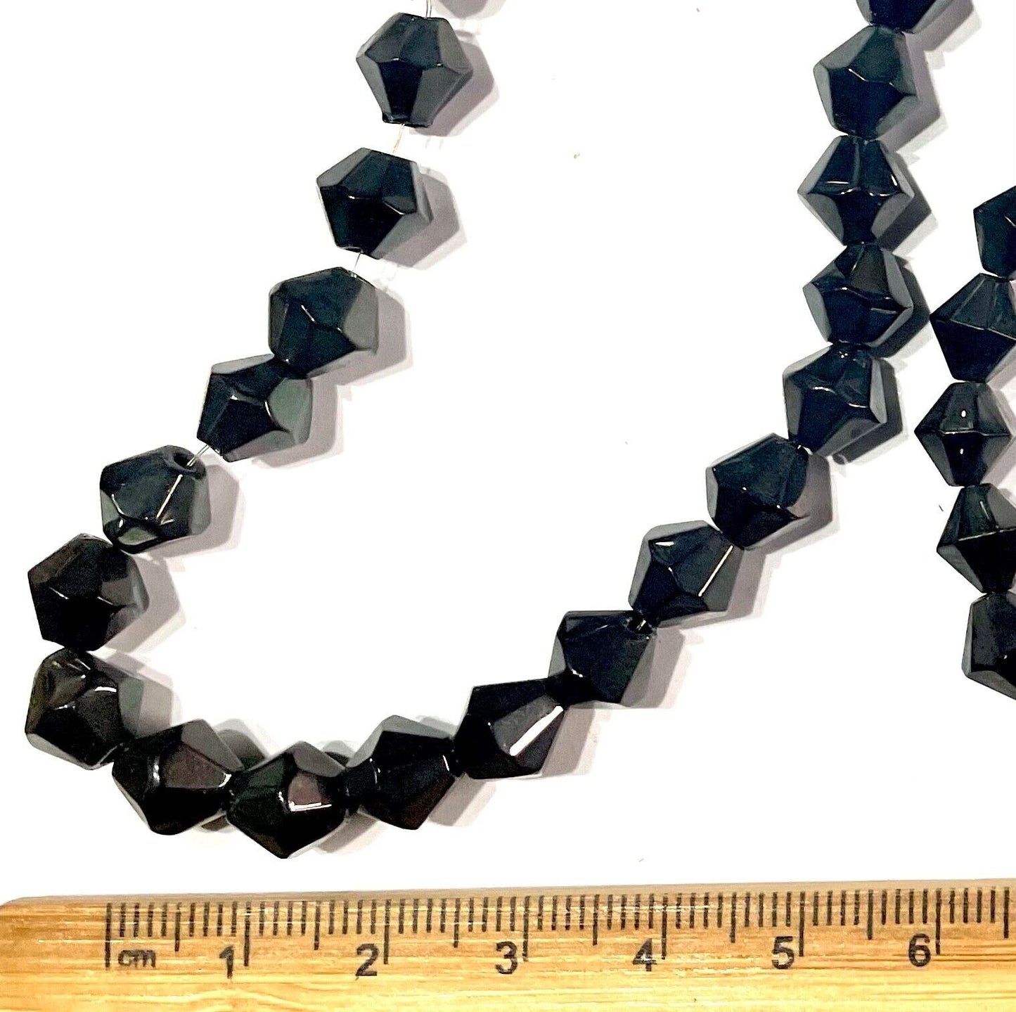 2x Strand Black Bicone 8mm Glass Beads for Jewellery Making
