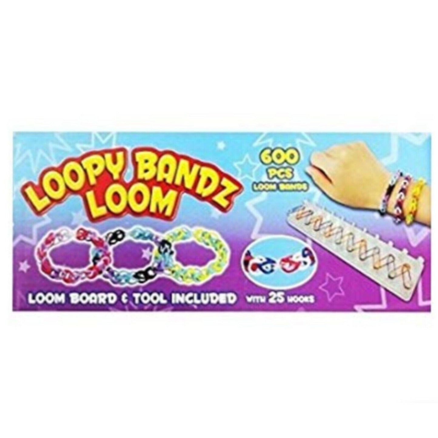 1200x Loopy Loom Bandz Complete DIY Kit with Magic Colour Changing Pony Beads