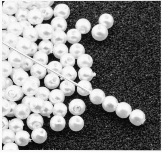 1000x White 3mm Tiny Faux Pearl Beads for Beading Craft