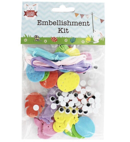 Easter Embellishment Craft Kit for Card Making Bonnet Decoration